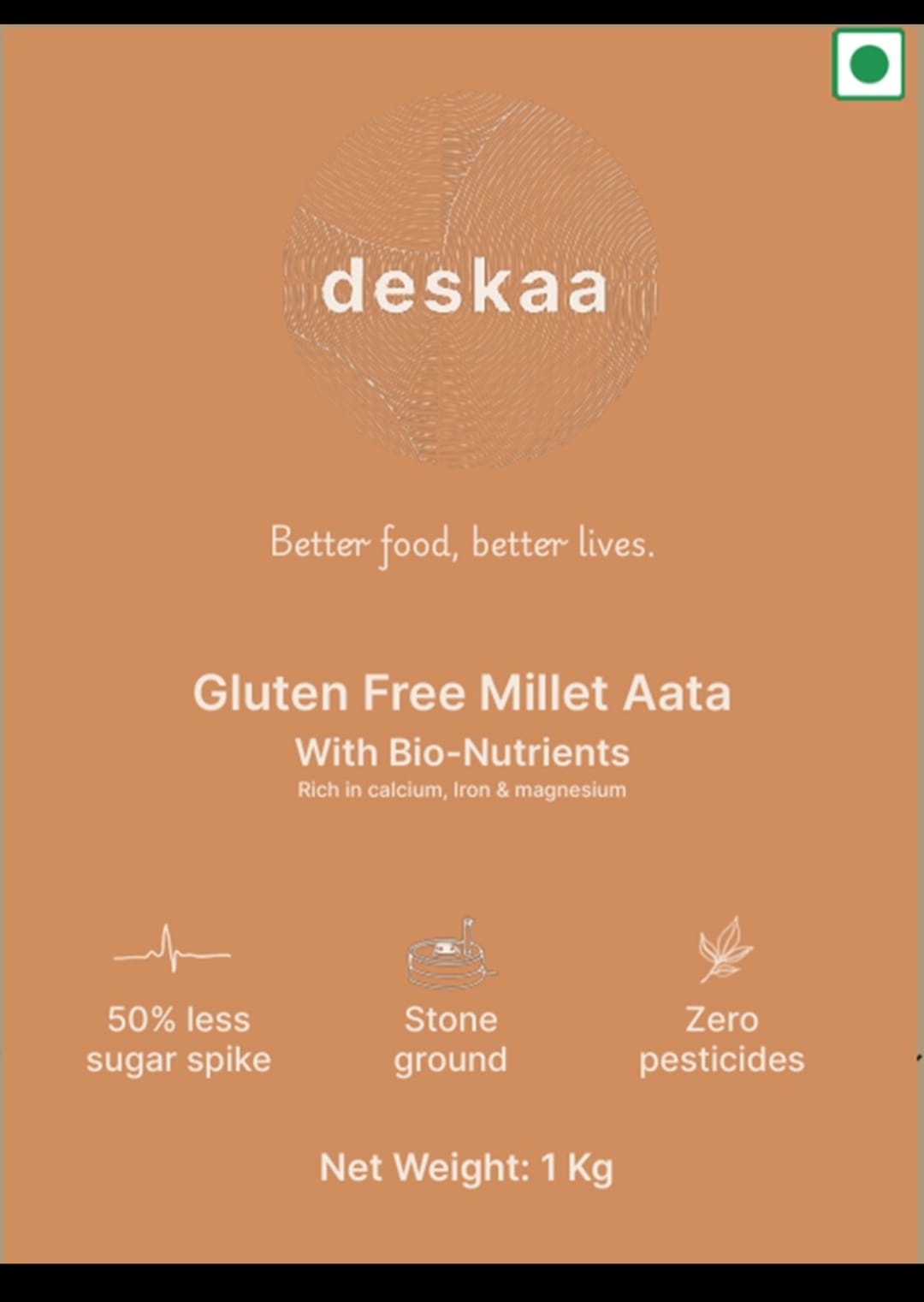 Gluten Free Fresh Millet Atta - 1Kg