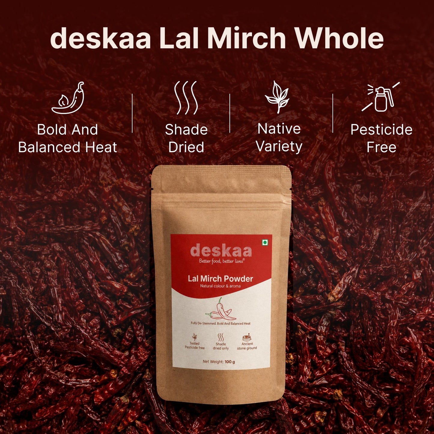 Lal Mirch Sabut (Red Chilli Whole)