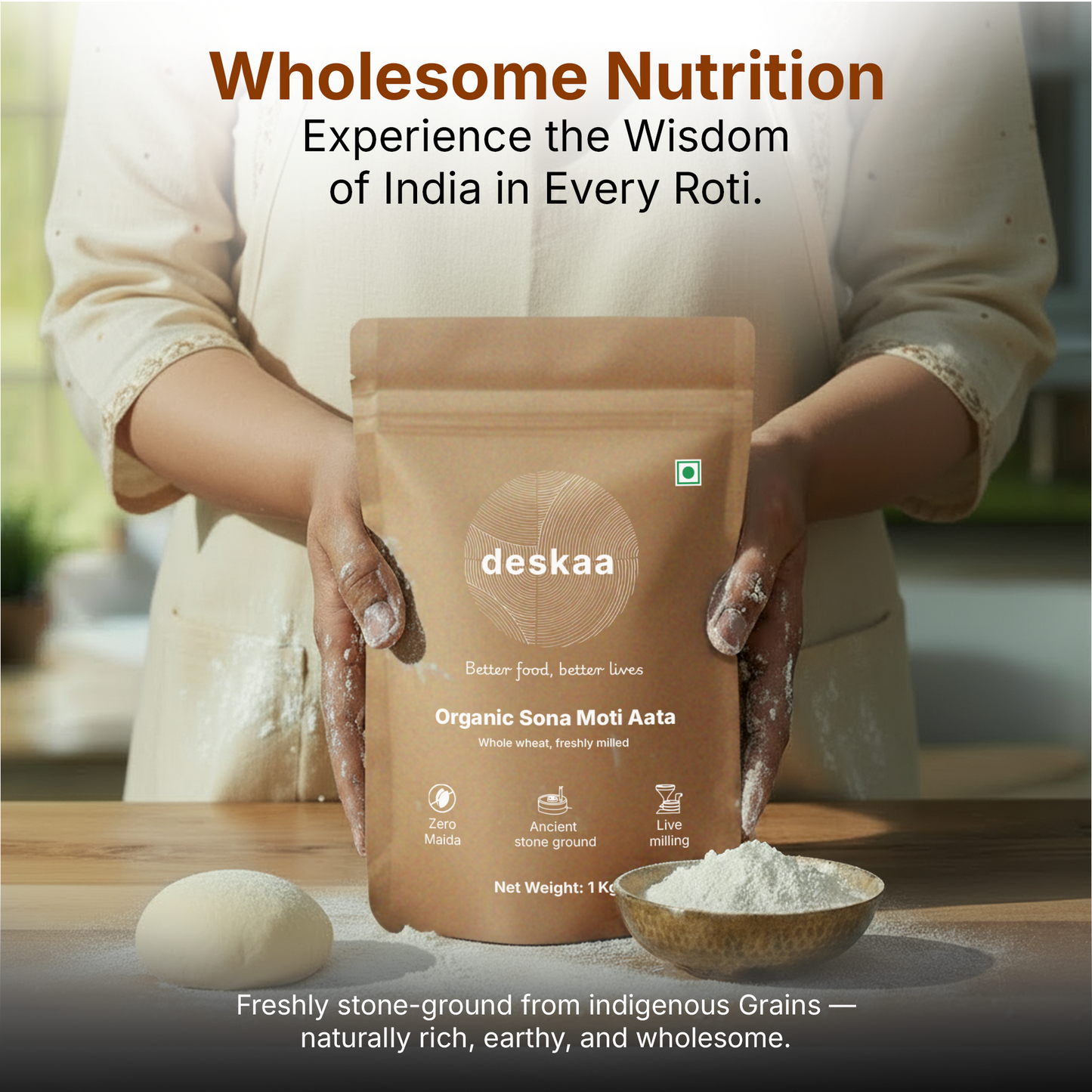 Whole Wheat Aata - Sona Moti