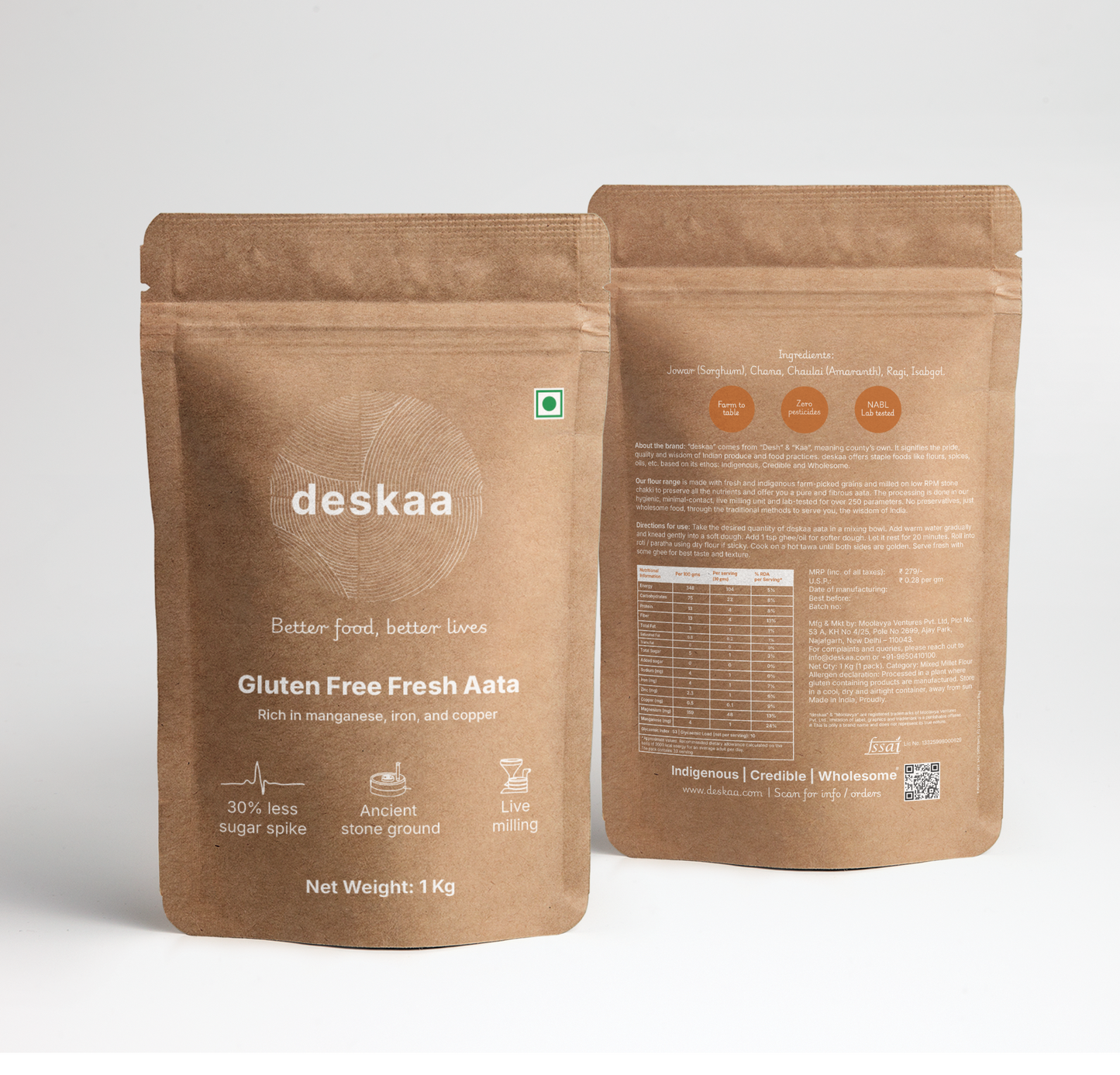 Gluten Free Fresh Atta